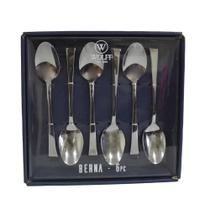 Conjunto 6 Colheres para Chá Berna 14cm Aço Inox Wolff Conjunto 6 Colheres para Chá Berna 14cm Aço Inox Wolff