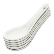 Conjunto 6 Colheres para Finger Food de Porcelana Lyor 20ml Branca Conjunto 6 Colheres para Finger Food de Porcelana Lyor 20ml Branca