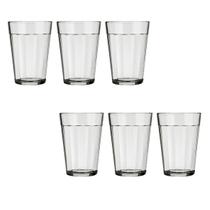 Conjunto 6 Copo Americano Clássico Vidro Café 300ml Nadir