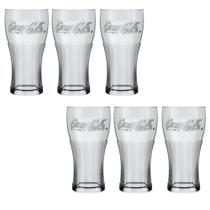 Conjunto 6 Copo de Vidro 470ML Coca-Cola Transparente Nadir