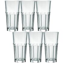 Conjunto 6 Copo Long Drink 340ml De Vidro Nadir Bristol Suco Refrigerante Bebidas
