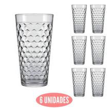 Conjunto 6 Copo Vidro Marrocos Transparente 350ml Nadir Agua - NADIR FIGUEIREDO