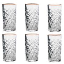 Conjunto 6 Copos 360ml Ideal Água Suco Drinks Bar Bebida Café Mesa Posta Decoração Cozinha Utensílio Material Resistente Transparente