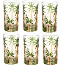 Conjunto 6 Copos alto de Cristal Palm wollf 360 ML