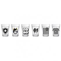 Conjunto 6 Copos Americano Botafogo 190ml Oficial Licenciado de Futebol Conjunto 6 Copos Americano Botafogo 190ml Oficial Licenciado de Futebol