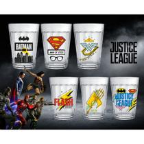 Conjunto 6 Copos Americano Liga Da Justiça Símbolos Super Heróis 190ML - COISARIA