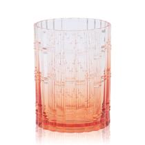 Conjunto 6 Copos Baixos em Acrílico Bambu Laranja 415 ml