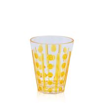 Conjunto 6 Copos Bolas e Listras Acrílico 414 ml Amarelo Conjunto 6 Copos Bolas e Listras Acrílico 414 ml Amarelo