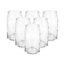Conjunto 6 Copos Can De Vidro Para Coquetel Drinks 480ml Conjunto 6 Copos Can De Vidro Para Coquetel Drinks 480ml
