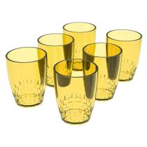 Conjunto 6 Copos Crippa 300ml Plástico Amarelo Água Suco Refrigerante Escolar Lanche Conjunto 6 Copos Crippa 300ml Plástico Amarelo Água Suco Refrigerante Escolar Lanche