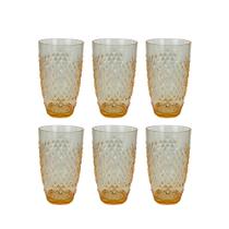 Conjunto 6 Copos de Acrílico Âmbar 15,5cm RJW0010 BTC