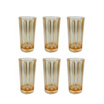 Conjunto 6 Copos de Acrílico Âmbar 17,5cm RJW0017 BTC