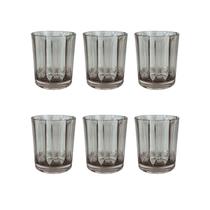 Conjunto 6 Copos de Acrílico Cinza 10,5cm RJW0014 BTC