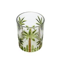 Conjunto 6 Copos de Cristal baixo decorado Palm Tree Handpaint 340ml Wolff