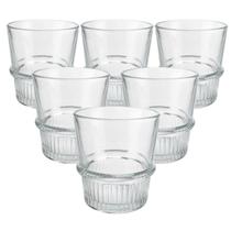 Conjunto 6 Copos de Vidro Baixo Whisky Drink Sucos 320ml Cor:Mod3