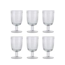 Conjunto 6 Copos de Vidro Bubble em Vidro Transparente 550ml 15cm GI0062 BTC