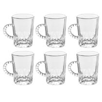 Conjunto 6 Copos De Vidro Com Alça Triangulo 115 Ml - Lyor