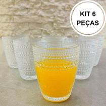 Conjunto 6 copos de vidro Pérola Transparente 300ml