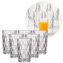 Conjunto 6 Copos Diamond Vidro Premium 400ml - Quality Glass Conjunto 6 Copos Diamond Vidro Premium 400ml - Quality Glass