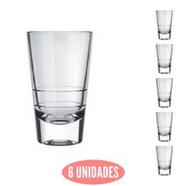 Conjunto 6 Copos Dose Caninha 100ml Shot Cachaça Nadir