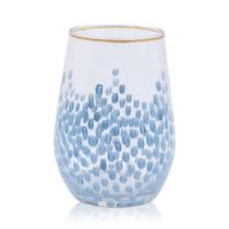 Conjunto 6 Copos Dubai Degas Azul Prussia Leitoso