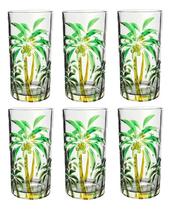 Conjunto 6 Copos em Vidro 390ml Coqueiro Monaliza