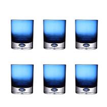 Conjunto 6 Copos em Vidro Azul 10cm BJ0008 BTC