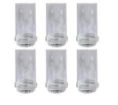 Conjunto 6 Copos em Vidro Transparente com Base em Cristal 520ml BJ0040 BTC