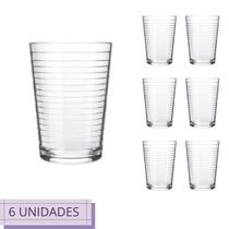 Conjunto 6 Copos Ginga Nadir Luxo Vidro Transparente 265ml Conjunto 6 Copos Ginga Nadir Luxo Vidro Transparente 265ml