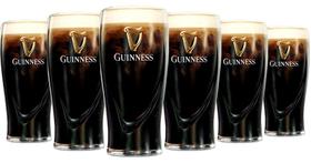 Conjunto 6 Copos Guinness Para Cerveja e Chopp - 600ml - Diageo Licenciado