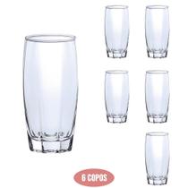 Conjunto 6 Copos Luxo Florida Vidro Transparente 370 ml - PRATICASA