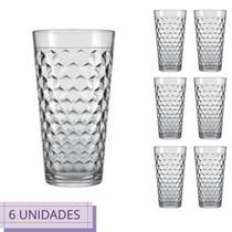 Conjunto 6 Copos Marrocos Nadir Vidro Transparente 350ml