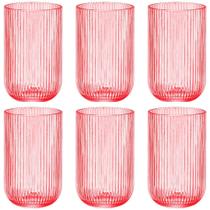 Conjunto 6 Copos Versalhes Rosa 460ml 88312 - KeHome