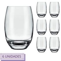 Conjunto 6 Copos Vidro 440ml Mesa Posta Redondo Transparente