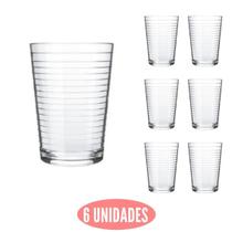 Conjunto 6 Copos Vidro Ginga Transparente 265ml Nadir Agua Conjunto 6 Copos Vidro Ginga Transparente 265ml Nadir Agua