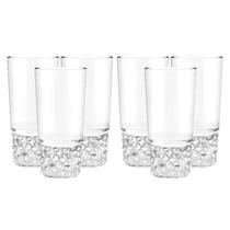 Conjunto 6 Copos Vidro Plasvale 290ml Diamante