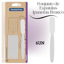 Conjunto 6 Espátulas Manteiga Tramontina Ipanema Aço Inox Cabo Branco Conjunto 6 Espátulas Manteiga Tramontina Ipanema Aço Inox Cabo Branco