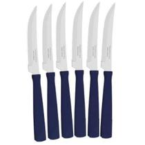 Conjunto 6 Facas Serra Churrasco Tramontina Inox New Kolor Conjunto 6 Facas Serra Churrasco Tramontina Inox New Kolor
