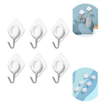 Conjunto 6 Gancho de Parede Metal Losango 2kg Prático Versátil para Cozinhas Quartos Portas Banheiros Salas Branca Conjunto 6 Gancho de Parede Metal Losango 2kg Prático Versátil para Cozinhas Quartos Portas Banheiros Salas Branca