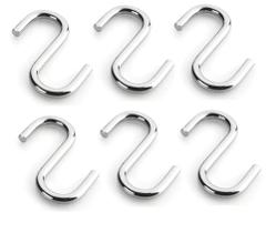 Conjunto 6 Ganchos Multiuso Para Pendurar Barra de Cozinha Pendure Utensílios Acessórios