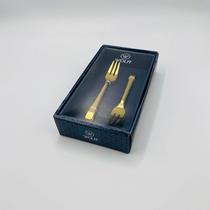 Conjunto 6 Garfos para Bolo de Aço Inox Berna Dourado Fosco - Wolff