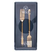 Conjunto 6 Garfos para Mesa Viena Dourado Aço Inox Wolff Conjunto 6 Garfos para Mesa Viena Dourado Aço Inox Wolff
