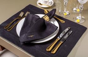 Conjunto 6 Guardanapos Linho Puro com 01 Ponto Ajour