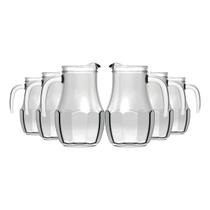 Conjunto 6 Jarra de Suco de Vidro Tango 750ML Agua Nadir Conjunto 6 Jarra de Suco de Vidro Tango 750ML Agua Nadir
