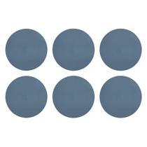 Conjunto 6 Jogo Americano Redondo 38Cm Azul