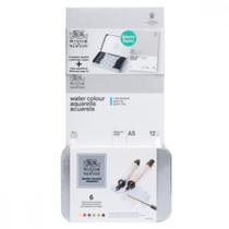 Conjunto 6 Marcadores Aquarelável e Bloco - Winsor & Newton Conjunto 6 Marcadores Aquarelável e Bloco - Winsor & Newton