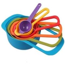 Conjunto 6 Medidores Para Culinária Coloridos E Encaixáveis Conjunto 6 Medidores Para Culinária Coloridos E Encaixáveis