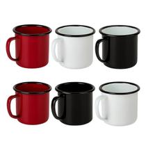 Conjunto 6 Mini Canecas De Porcelana Esmaltadas Coloridas Conjunto 6 Mini Canecas De Porcelana Esmaltadas Coloridas