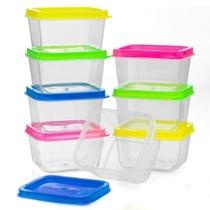 Conjunto 6 mini potes com tampa colorida 6,5x6,2x3,4 - FWB Conjunto 6 mini potes com tampa colorida 6,5x6,2x3,4 - FWB