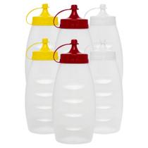 Conjunto 6 Molheiras 200 ml Porta Molho Bisnaga Maionese Katchup Mostarda Conjunto 6 Molheiras 200 ml Porta Molho Bisnaga Maionese Katchup Mostarda